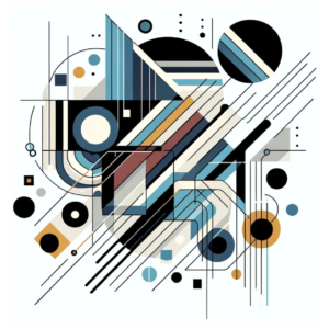 T-shirt from the AI Generated Art Collection featuring abstract geometric designs created by artificial intelligence, highlighting modern and dynamic art styles.